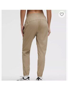 Lululemon Adapted State High-Rise Joggers Sz 10 Beige Lightweight Athletic Pants